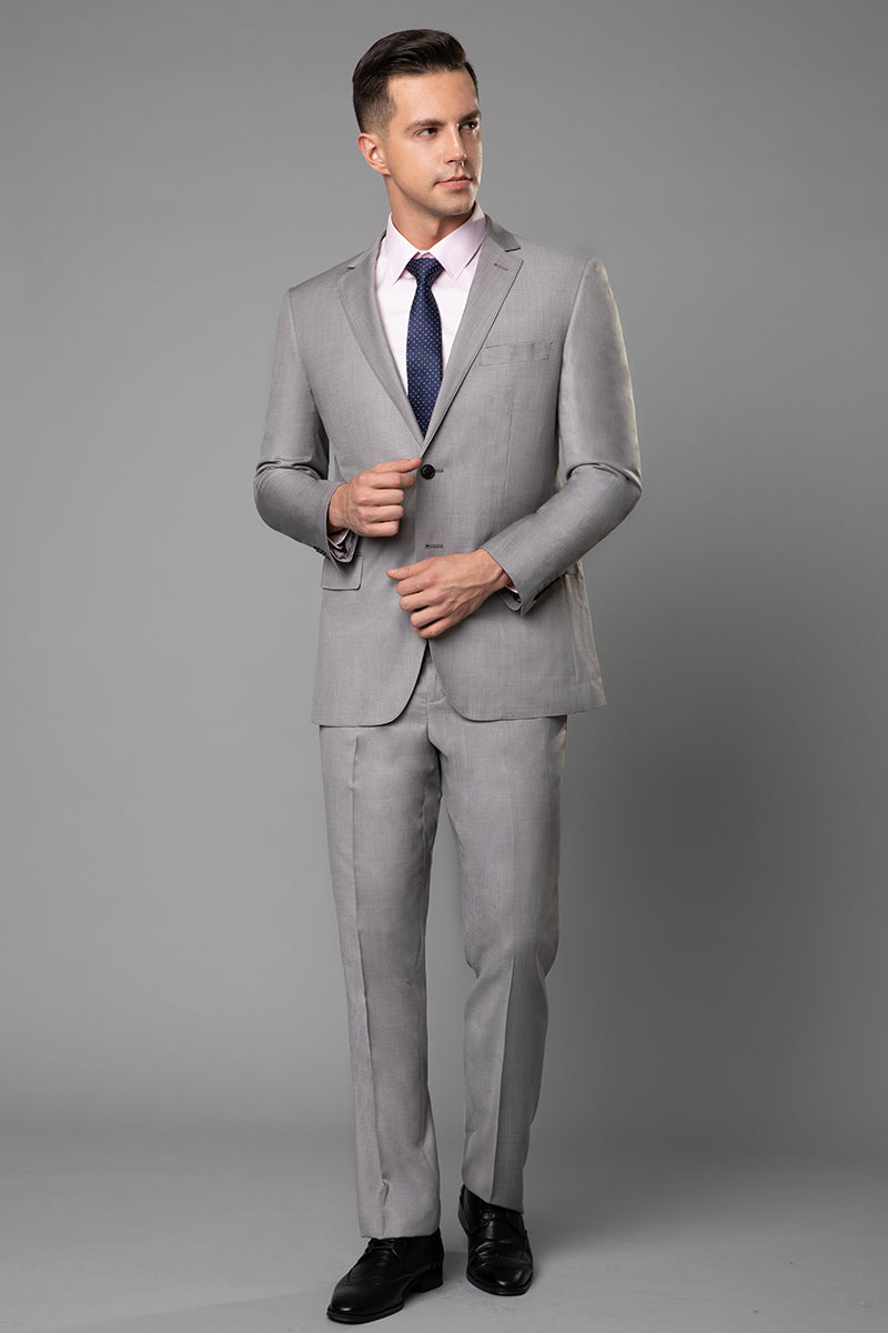 GRAY 2PCS BUSINESS SUIT