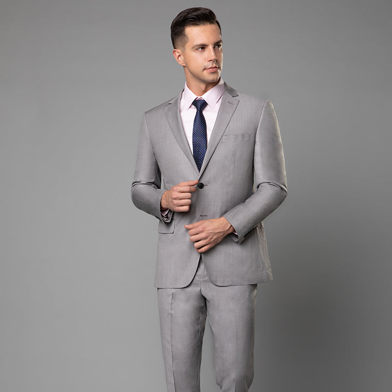 GRAY 2PCS BUSINESS SUIT